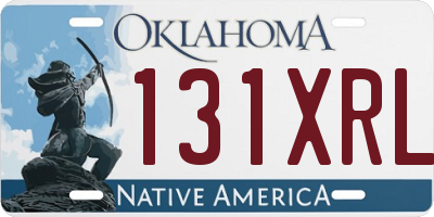 OK license plate 131XRL