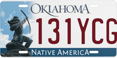 OK license plate 131YCG