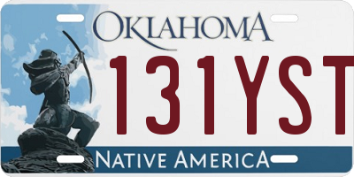OK license plate 131YST
