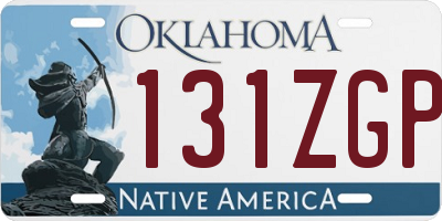 OK license plate 131ZGP