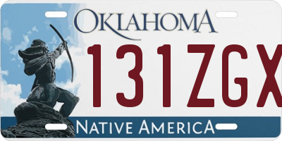 OK license plate 131ZGX