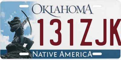 OK license plate 131ZJK