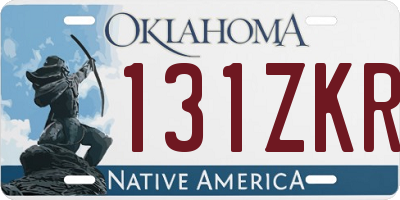 OK license plate 131ZKR