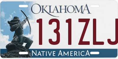 OK license plate 131ZLJ