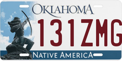 OK license plate 131ZMG