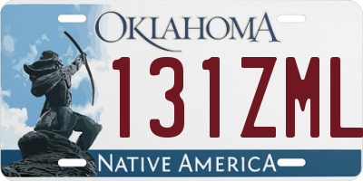 OK license plate 131ZML