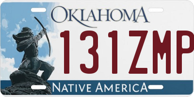 OK license plate 131ZMP