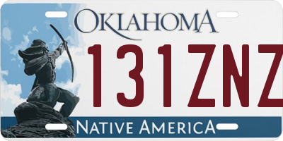 OK license plate 131ZNZ