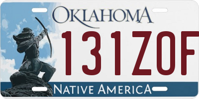 OK license plate 131ZOF
