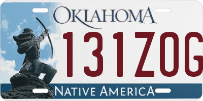 OK license plate 131ZOG