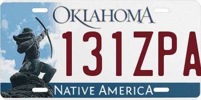 OK license plate 131ZPA