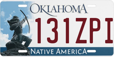 OK license plate 131ZPI