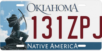 OK license plate 131ZPJ