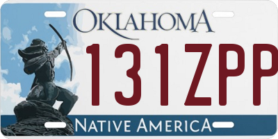 OK license plate 131ZPP