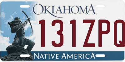 OK license plate 131ZPQ
