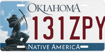 OK license plate 131ZPY