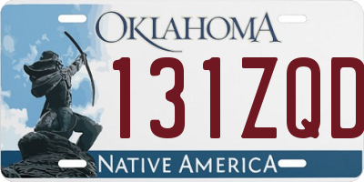 OK license plate 131ZQD