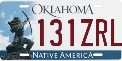 OK license plate 131ZRL