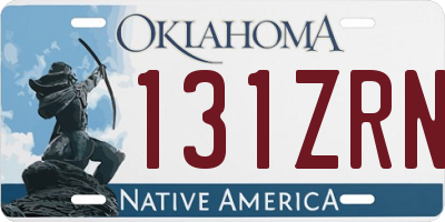 OK license plate 131ZRN