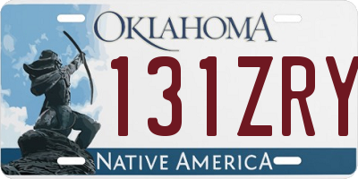 OK license plate 131ZRY