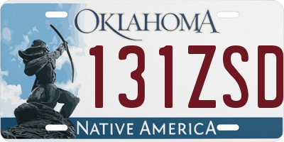 OK license plate 131ZSD