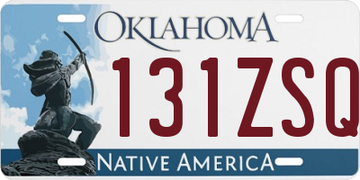 OK license plate 131ZSQ