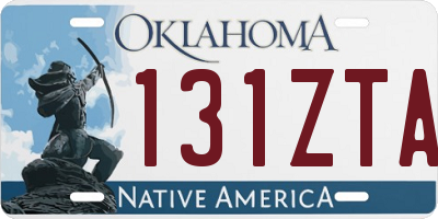 OK license plate 131ZTA