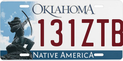 OK license plate 131ZTB