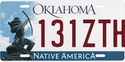 OK license plate 131ZTH