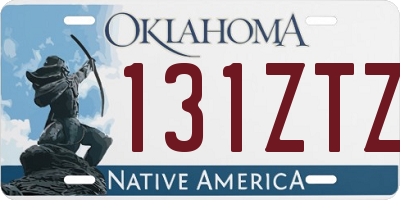 OK license plate 131ZTZ