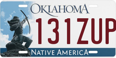 OK license plate 131ZUP