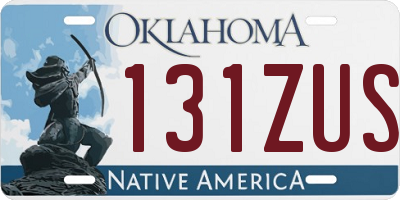 OK license plate 131ZUS