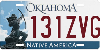 OK license plate 131ZVG