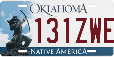 OK license plate 131ZWE