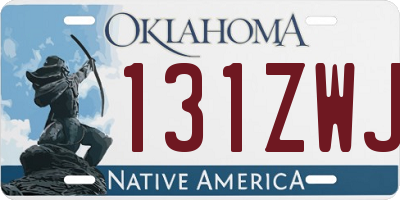 OK license plate 131ZWJ