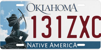 OK license plate 131ZXC