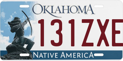 OK license plate 131ZXE