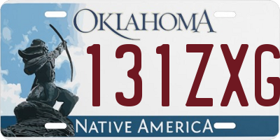 OK license plate 131ZXG