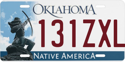 OK license plate 131ZXL