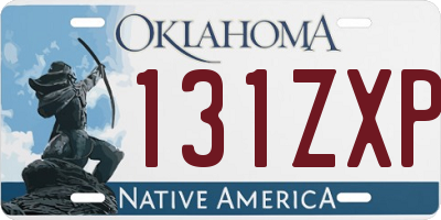 OK license plate 131ZXP
