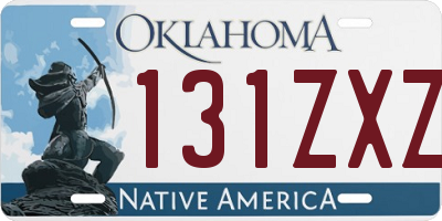 OK license plate 131ZXZ