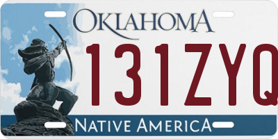 OK license plate 131ZYQ