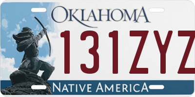 OK license plate 131ZYZ