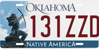 OK license plate 131ZZD