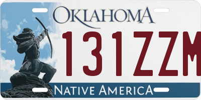 OK license plate 131ZZM