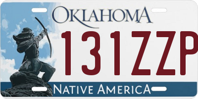 OK license plate 131ZZP