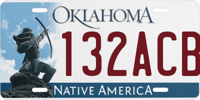 OK license plate 132ACB