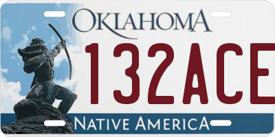 OK license plate 132ACE