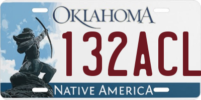 OK license plate 132ACL
