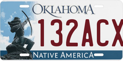 OK license plate 132ACX